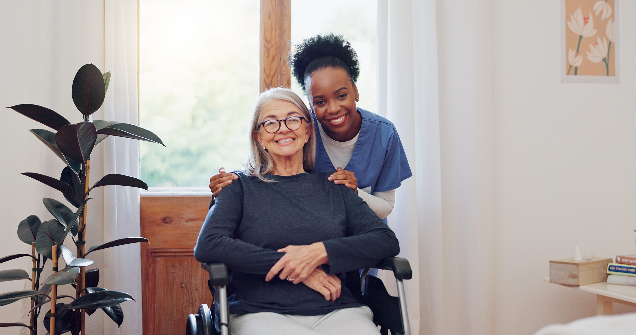 - asistencia domiciliaria allentown pa - senior care nurse old woman with wheelchair portrait smile health nursing home support kindness happy face caregiver with elderly person with disability homecare service - home care concepts - home care